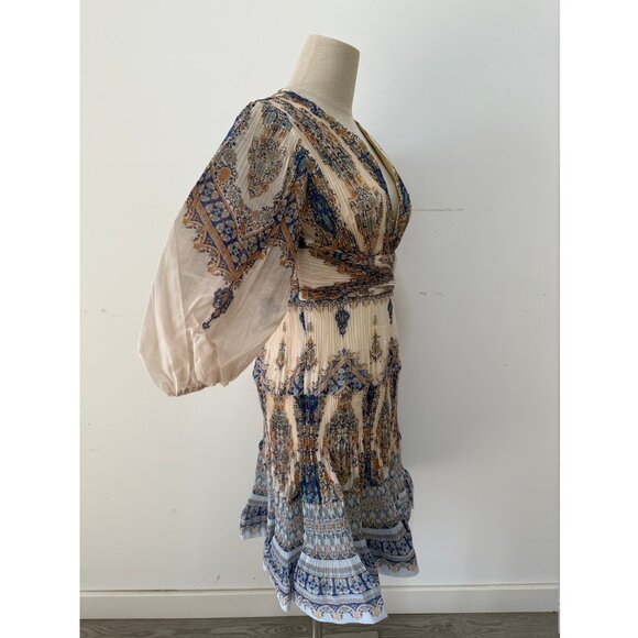 Zimmermann Printed Plissé-Organza Mini Dress - Picture 2 of 10